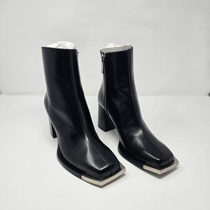 NEW Peter Do Everyday Boot with Metal Silver Tip Black/Silver - Size 38